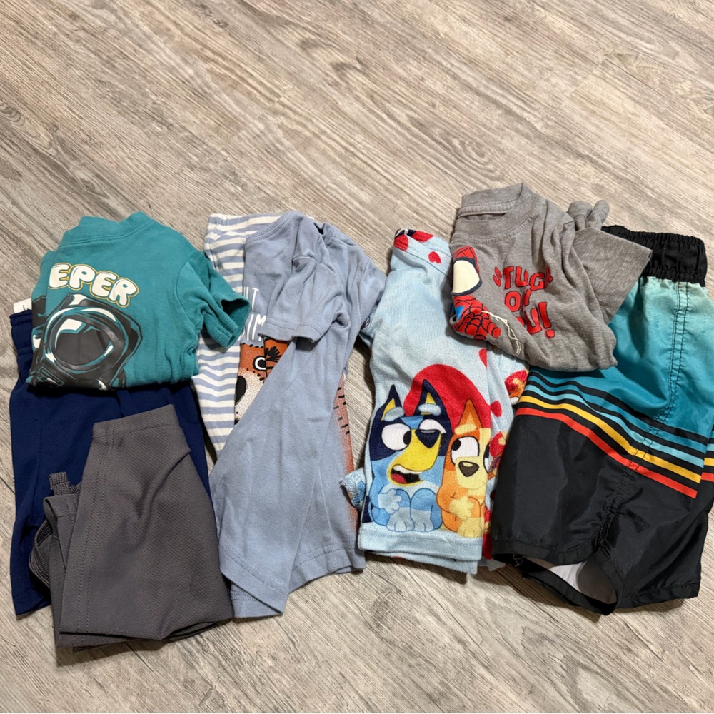 Kids Clothing Bundle with Graphic Tees and Shorts